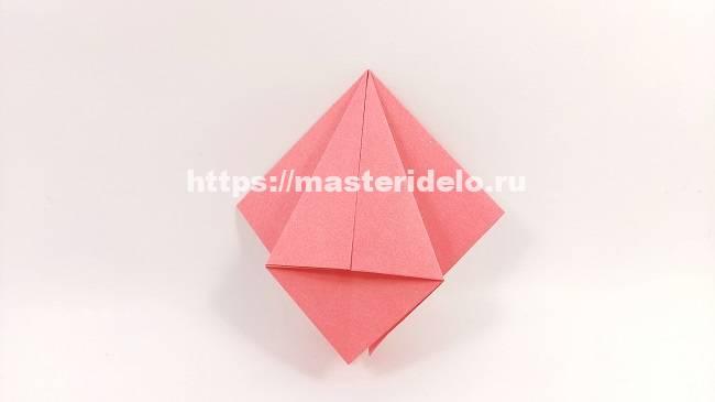 цветок оригами из бумаги своими руками легко, схема для начинающих